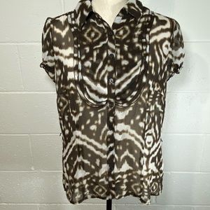 East Fifth Button Down Short Sleeve Print Shirt